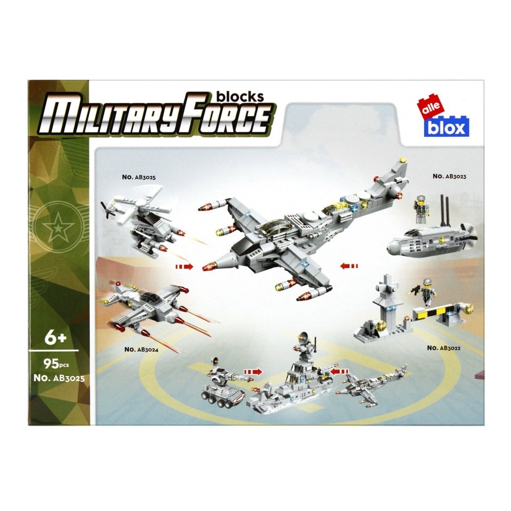 BUILDING BLOCKS 95 ELEMENTS MILITARY ALLEBLOX 492855 ALLEBLOX